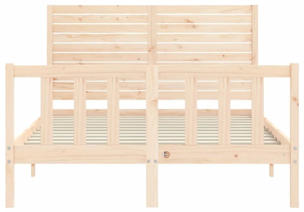 Cama sem colchão 140x190 cm madeira de pinho maciça