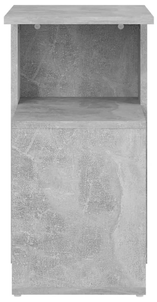 Mesa de apoio 36x30x56 cm contraplacado cinzento cimento