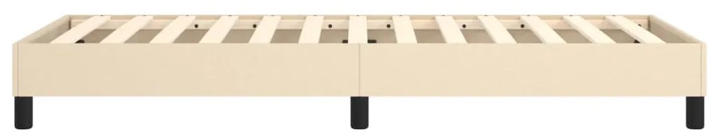 Estrutura de cama sem colchão 100x200 cm tecido cor creme