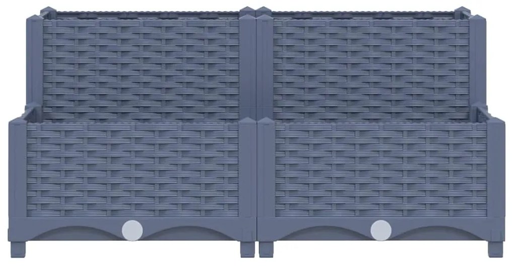 Canteiro elevado 80x80x38 cm polipropileno