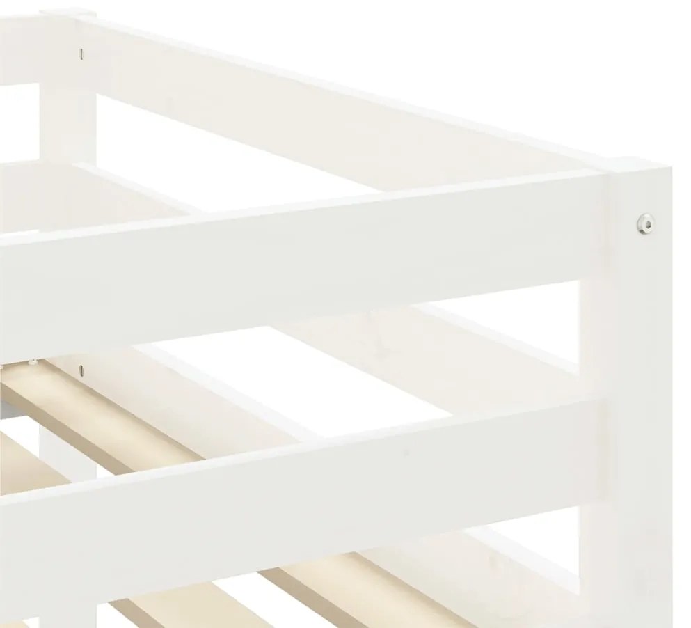 Cama alta p/ criança c/ cortinas 80x200 cm pinho maciço rosa