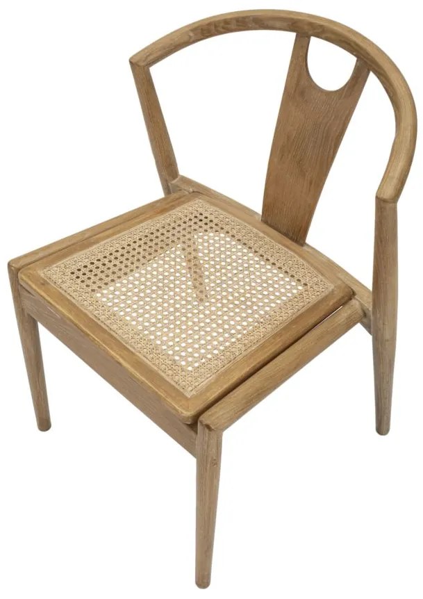 Cadeira Japan - Set 2 Peças – 56x53x76 cm – Madeira e Rattan – Design