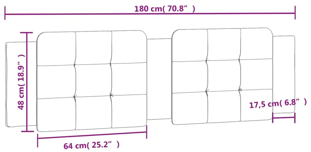 Almofadão de cabeceira 180 cm couro artificial preto e branco