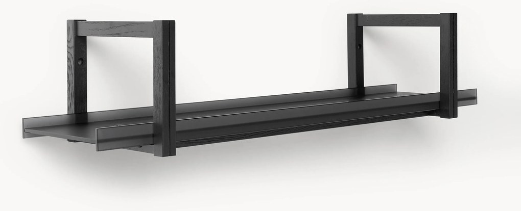 Estante em madeira de carvalho com prateleiras de vidro Alex