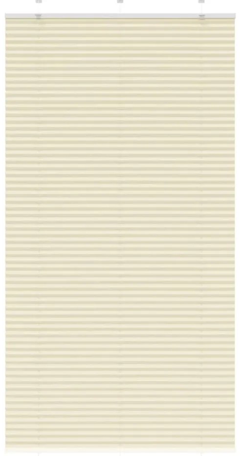 Creme Plissada Cega 105x200 cm Largura Tecido 104,4cm Poliéster