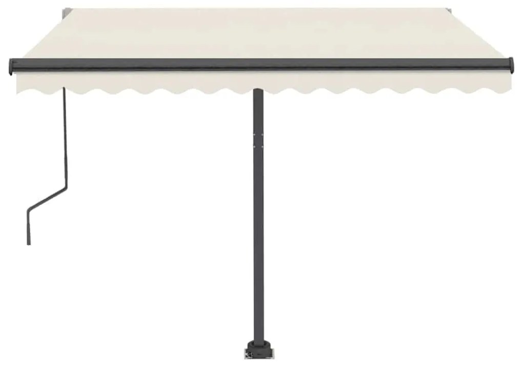 Toldo automático com LED e sensor de vento 300x250 cm creme