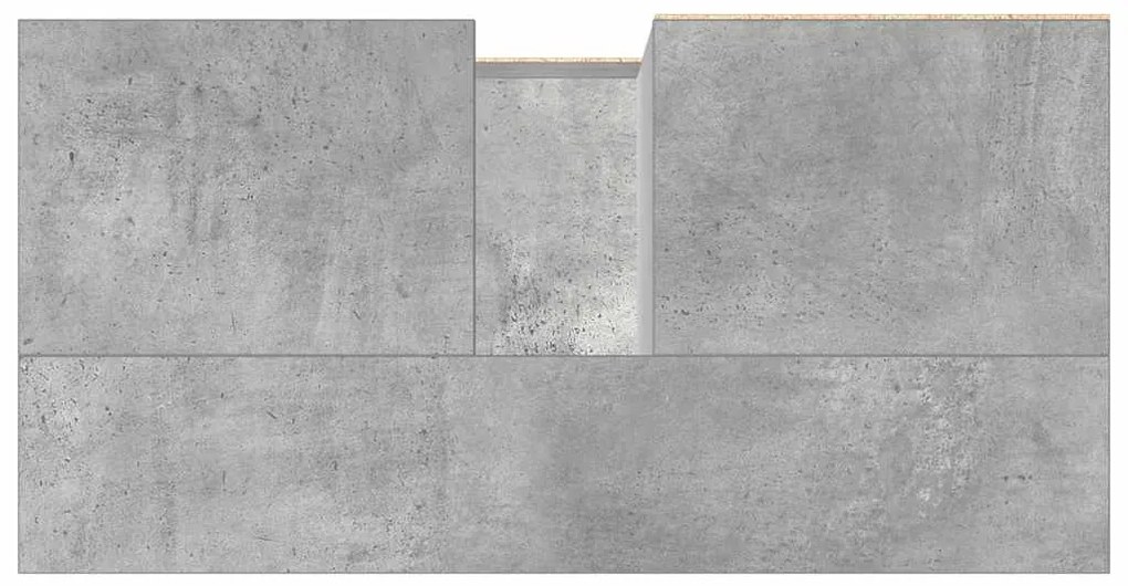 Móvel p/ lavatório 65x33x60 cm deriv. madeira cinzento cimento