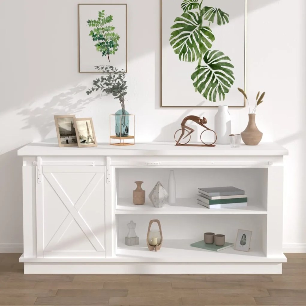 Mini kit para porta deslizante aço carbono 200 cm branco