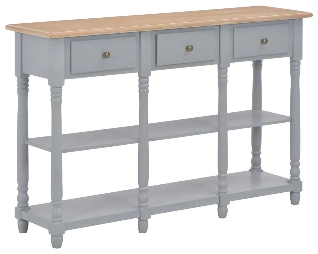 vidaXL Mesa consola 120x30x76 cm MDF cinzento