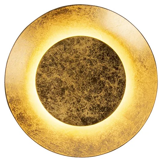 Candeeiro de teto Art Déco dourado/latão com LED - Sun Moderno