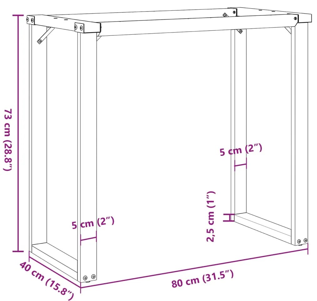 Pernas para mesa de jantar estrutura em O aço