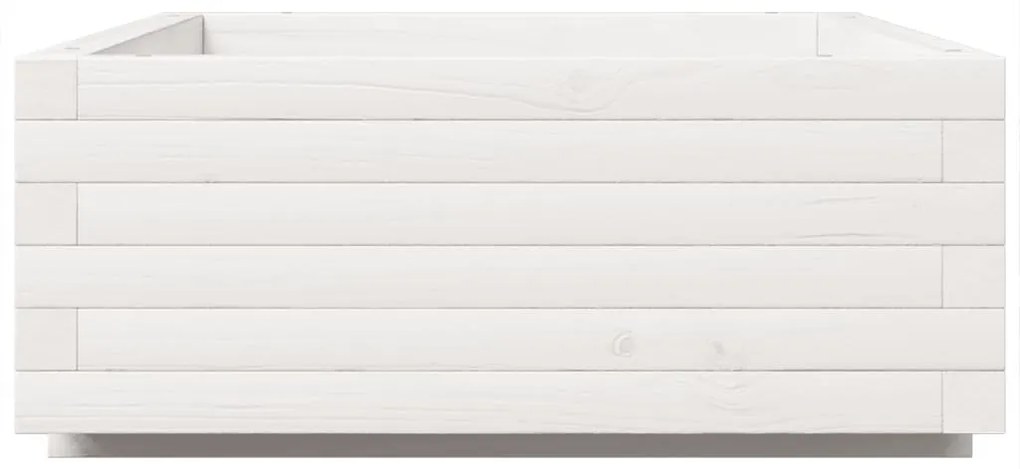 Vaso/floreira de jardim 90x60x26,5 cm pinho maciço branco