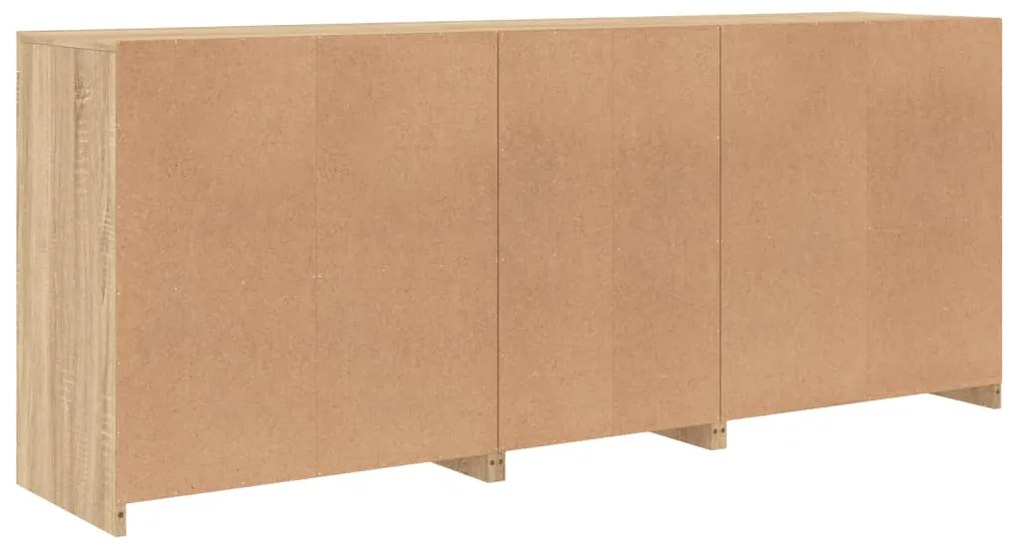 Aparador com luzes LED 162x37x67 cm carvalho sonoma