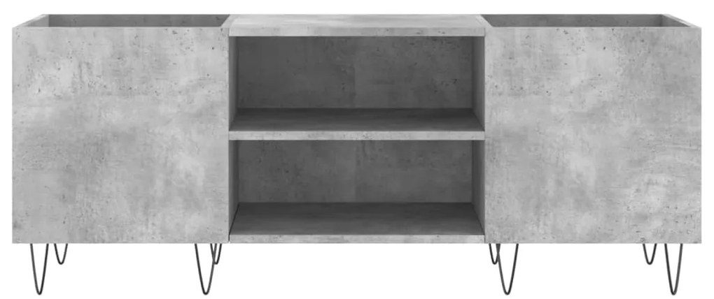 Armário p/ discos 121x38x48 cm derivados madeira cinza-cimento