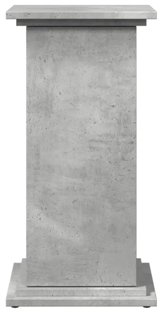 Suporte expositor c/ arrumação deriv. madeira cinzento cimento