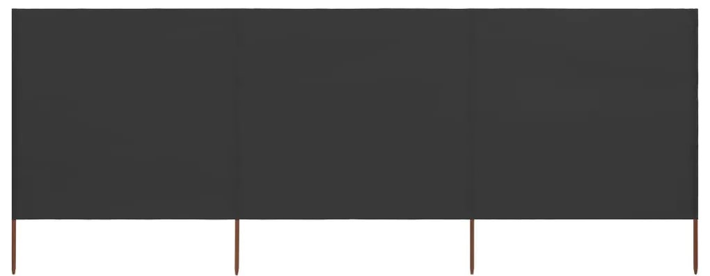Para-vento com 3 painéis em tecido 400x120 cm antracite