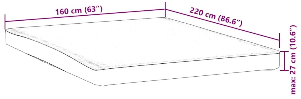 Protetor de colchão impermeável 160x220 cm branco