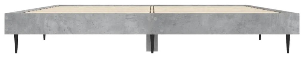 Estrutura de cama 135x190 cm derivados de madeira cinza cimento