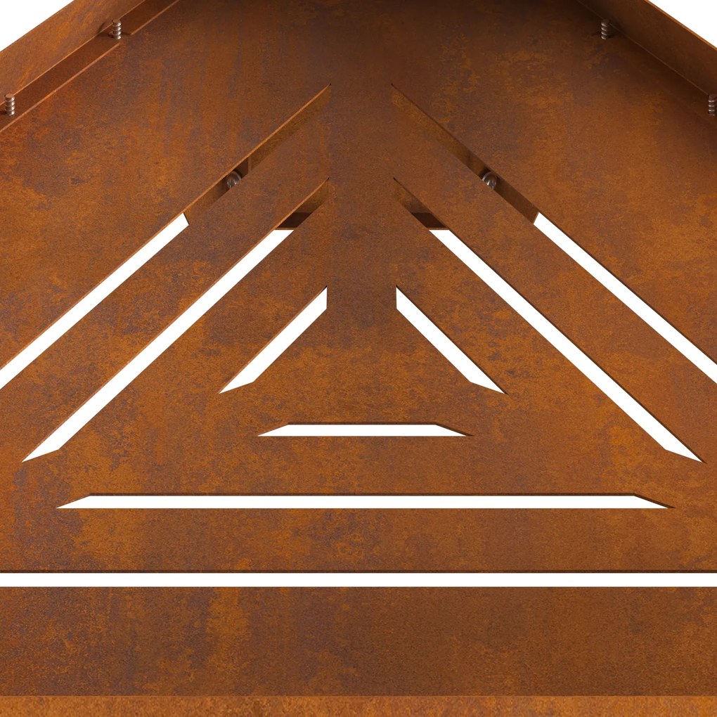 Fogo com Chaminé 50x43x52 cm Aço Envelhecido