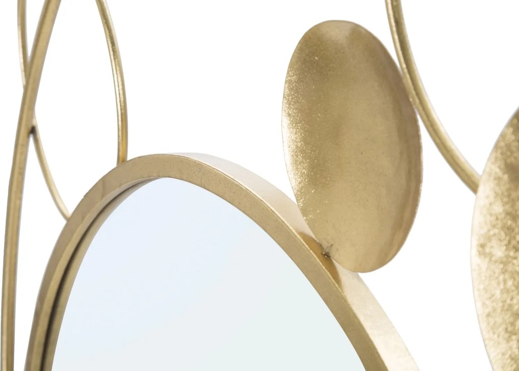 ESPELHO DE PAREDE PLANET 90X3X83 CM DOURADO