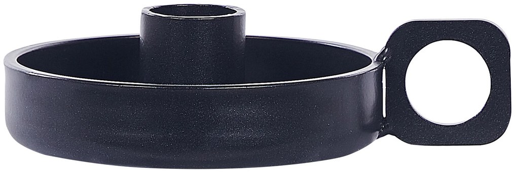 Conjunto de 2 castiçais em metal preto ø 9 cm CHORIO Beliani
