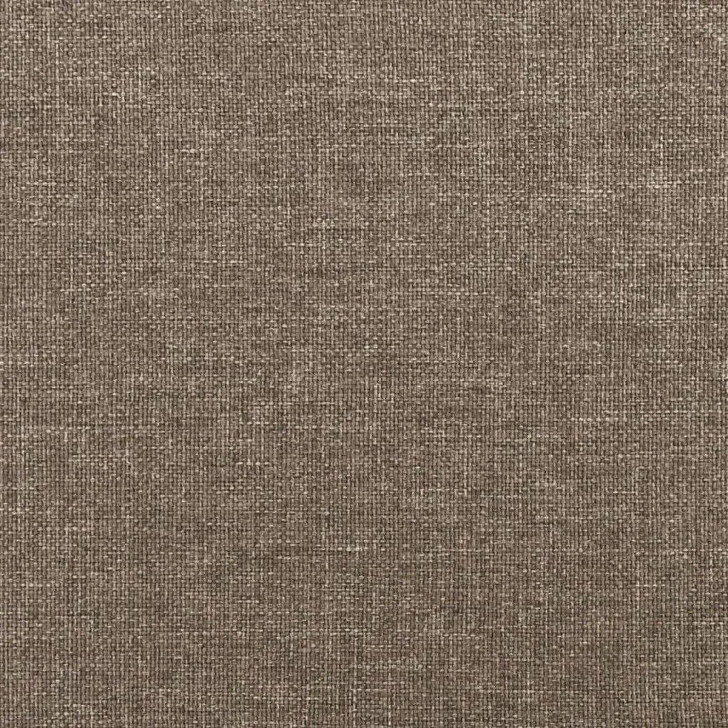 Cama sem colchão 160x200 cm tecido castanho-acinzentado