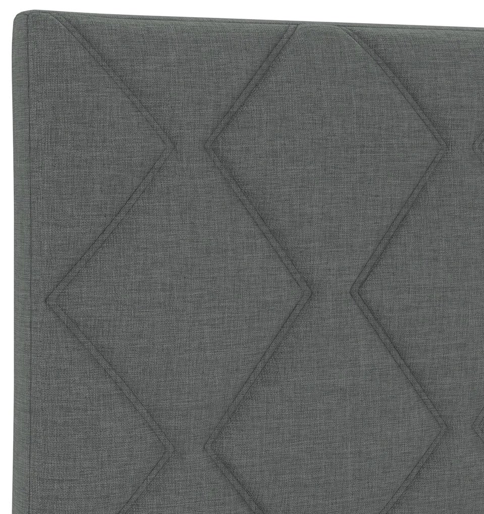Cama vidaXL Cinza Escuro 200x200 cm Tecido
