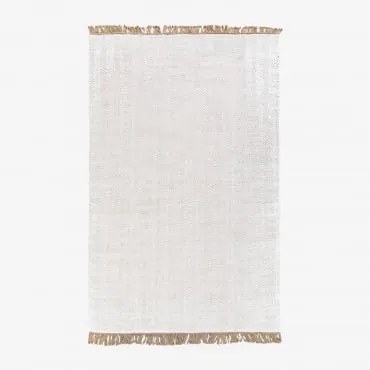 Alfombra Retangular 200x300 Cm Em Polietileno E Juta Maxandra Cores Naturais - Sklum
