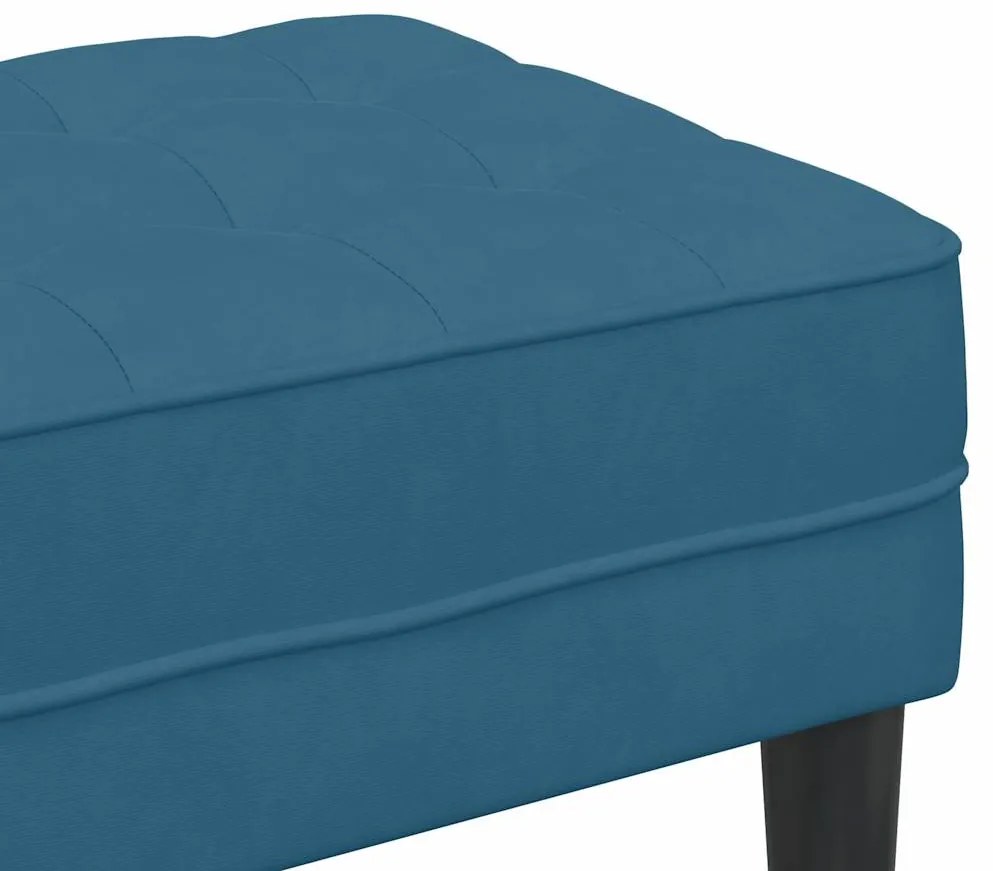 Banco Azul 113x57x39 cm Veludo