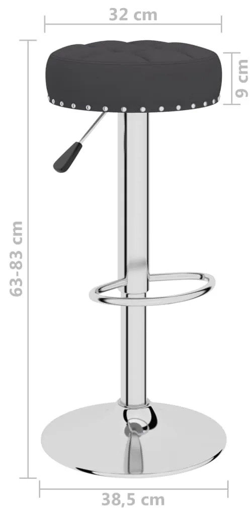 Bancos de Bar - 2 pcs - Tecido Preto
