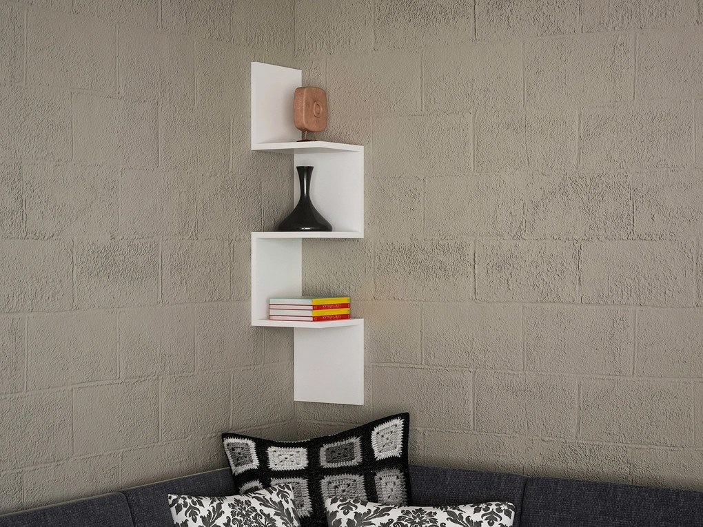 Prateleira Corner – Branco – 25x105,4x25 cm | Tribo Home