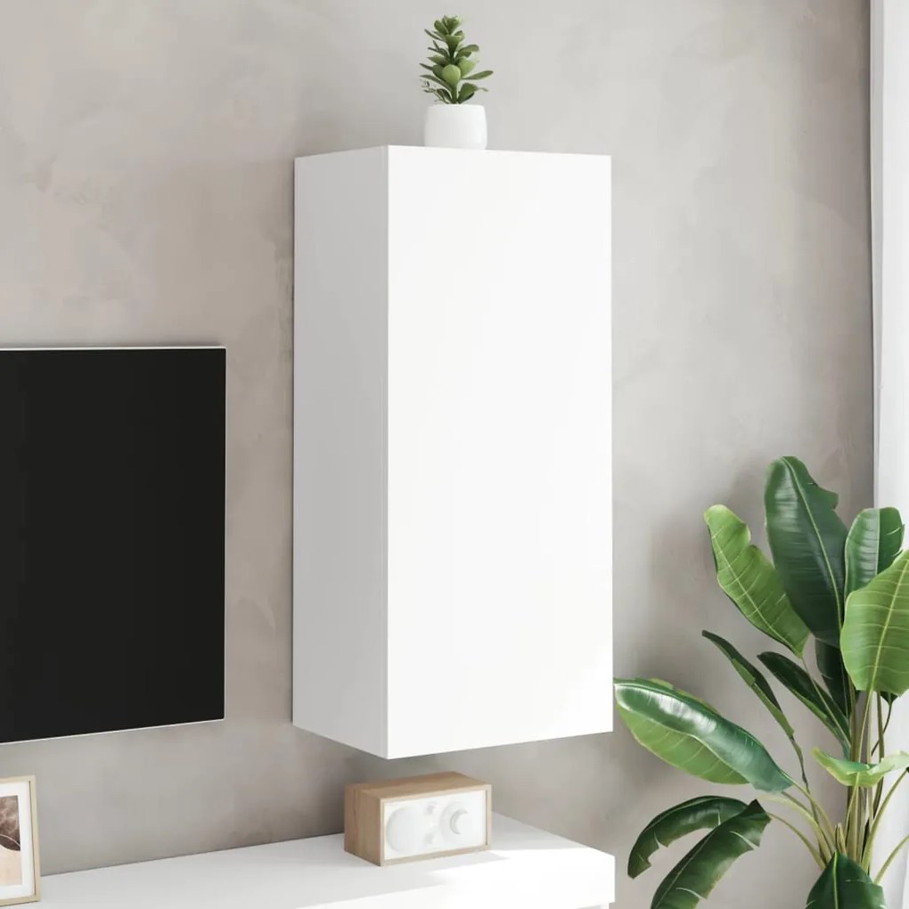 Móvel de parede p/ TV 40,5x30x90 cm derivados de madeira branco