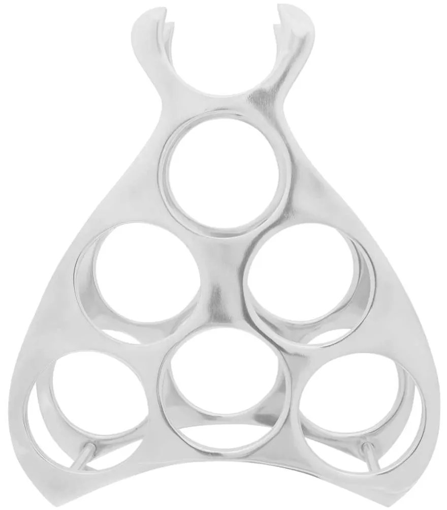 Suporte para Vinho Prateado 38 x 33 x 13 cm Alumínio