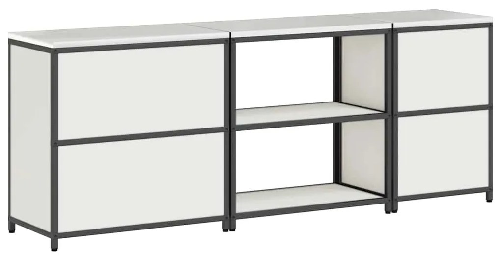 Conjunto de Armazenamento de Cozinha 3 pcs Branco