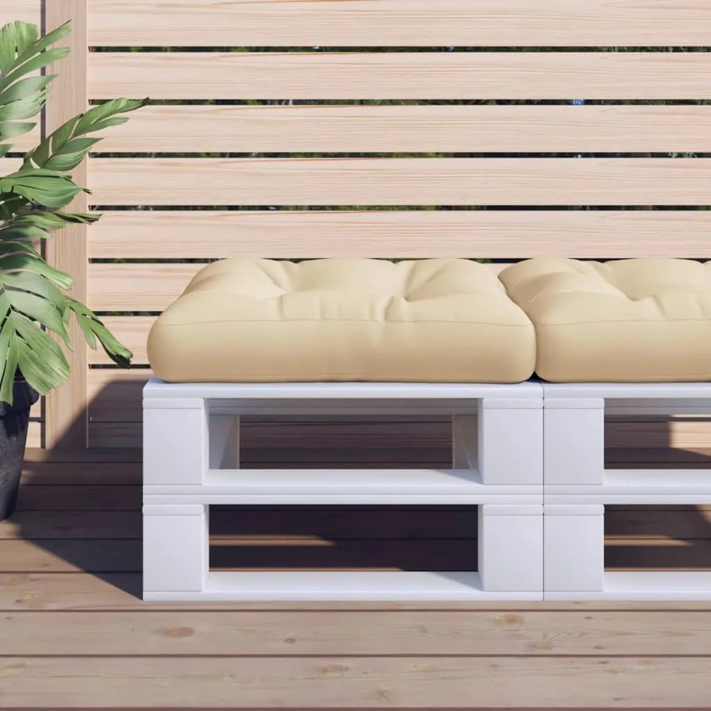 vidaXL Almofadão para paletes 58x58x10 cm tecido bege