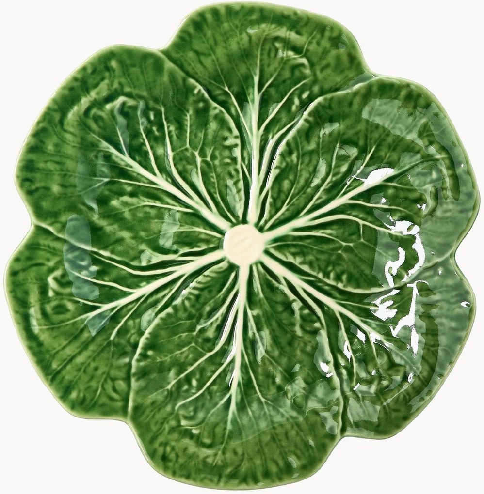 Pratos rasos pintados à mão Cabbage, conjunto de 2