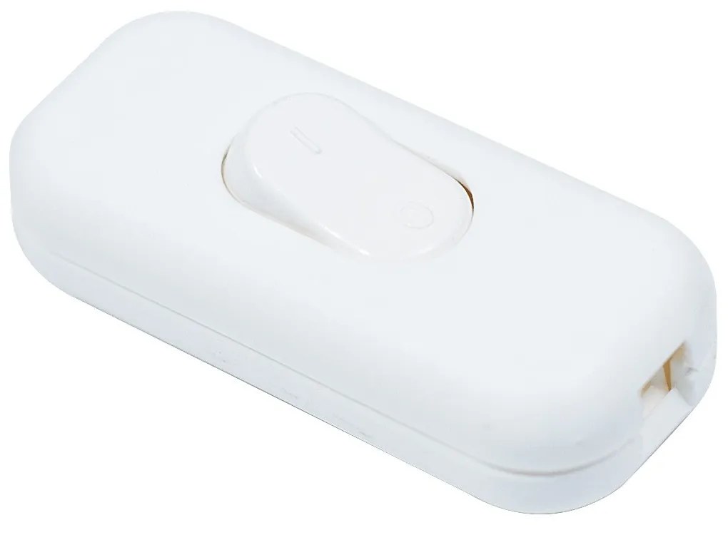 Interruptor em linha de pólo duplo branco