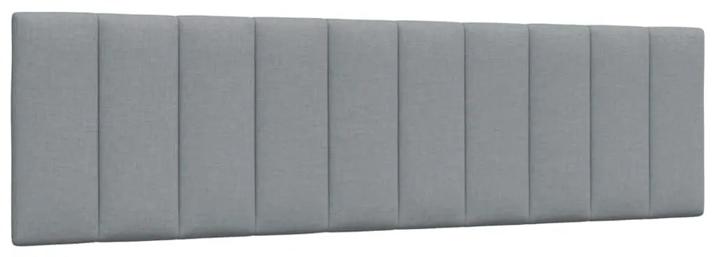 vidaXL Almofadão de cabeceira 180 cm tecido cinzento-claro