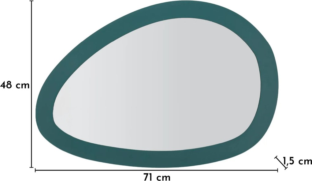 ESPELHO DE PAREDE SATURNO 71X1,5X48 CM AZUL