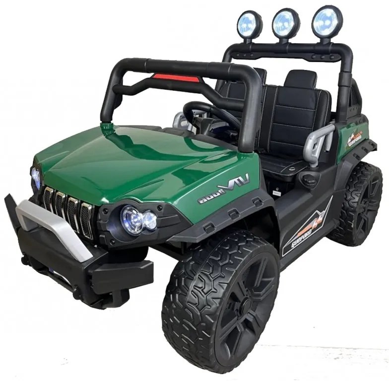 Carro elétrico para Crianças 2 Lugares UTV GUEPARD 12v TODOTERRENO 4X4 2Verde