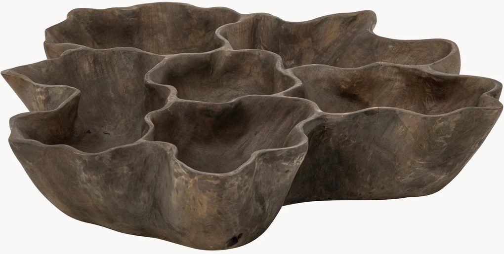 Tabuleiro decorativo irregular em madeira de teca Rina