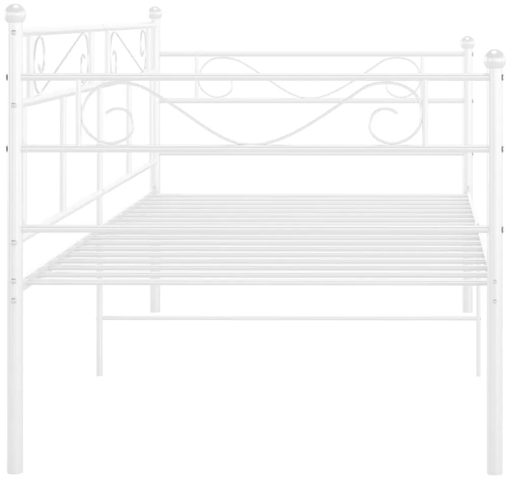 Sofá-cama 90x200 cm metal branco