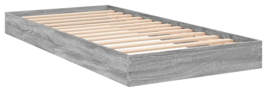 Estrutura cama 90x200 cm derivados de madeira cinzento sonoma