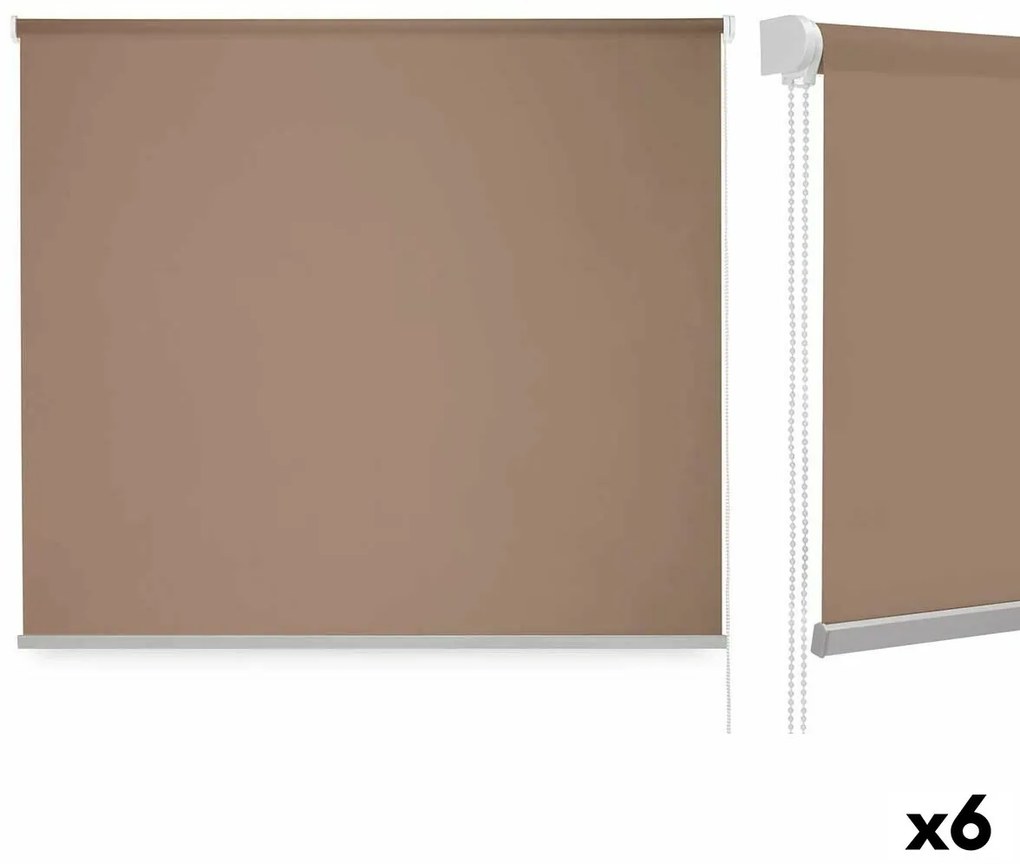 Estore de enrolar 120 x 180 cm Bege Tecido Plástico (6 Unidades)