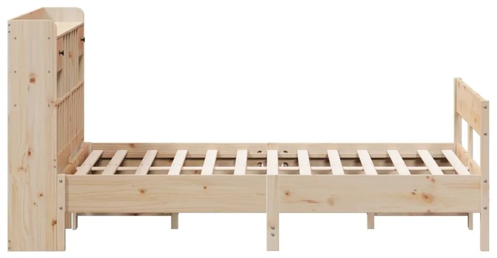 Cama com estante sem colchão 140x190 cm pinho maciço