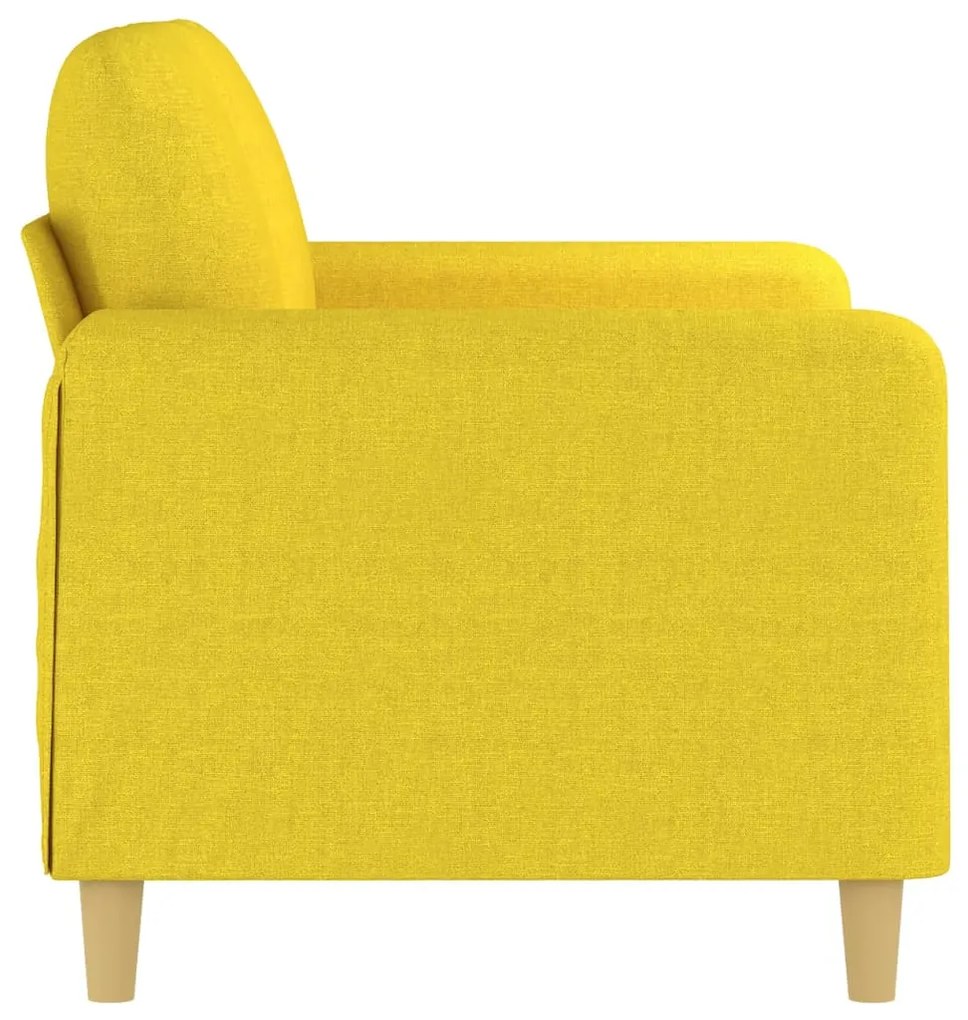 Sofá de 2 lugares 120 cm tecido amarelo-claro