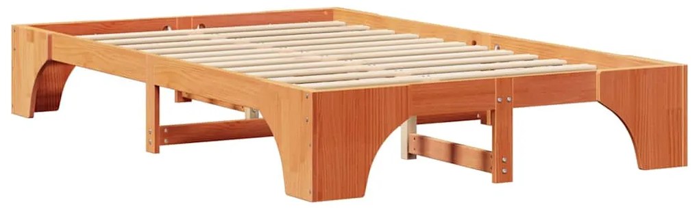 Cama de Pinho Maciço Castanho 120x200 cm