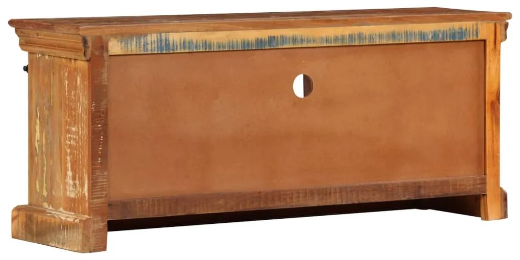 Móvel de TV 110x30x45 cm madeira recuperada maciça