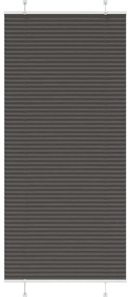 vidaXL Preto Plissada Cega 95x200 cm Largura Tecido 94,4 cm Poliéster