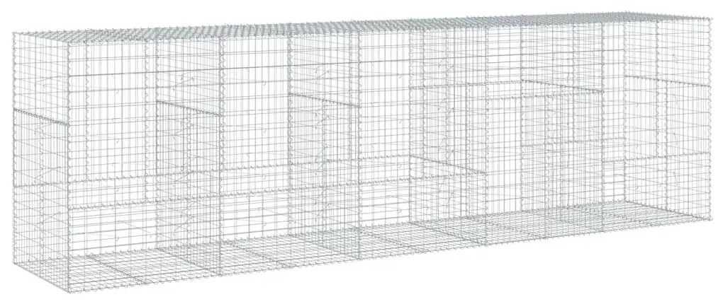 Cesto gabião com cobertura 500x100x150 cm ferro galvanizado